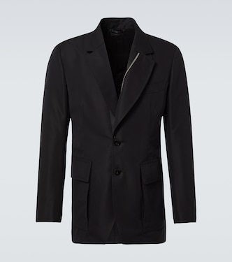 Jacke aus einem Baumwollgemisch mit Leder | Tom Ford
