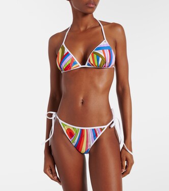 Haut de bikini triangle imprimé | Pucci