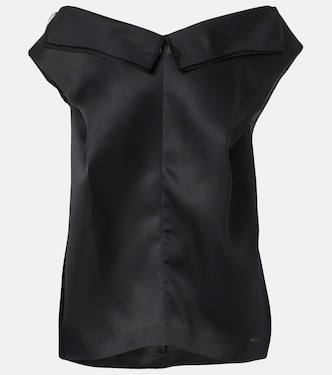 Selly off-shoulder silk gazar top | Khaite