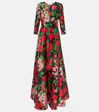 Floral silk gazar gown | Carolina Herrera