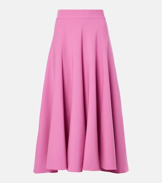 Falda midi de mezcla de lana | Oscar de la Renta