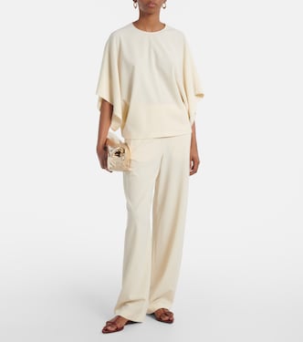 Tenley draped wool-blend crêpe top  | Fforme