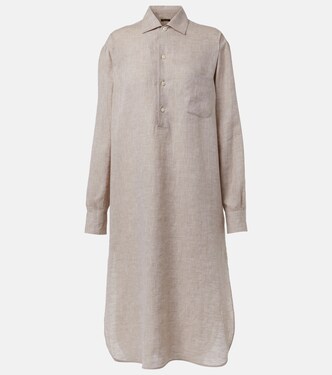 Hemdblusenkleid Lora aus Leinen | Loro Piana