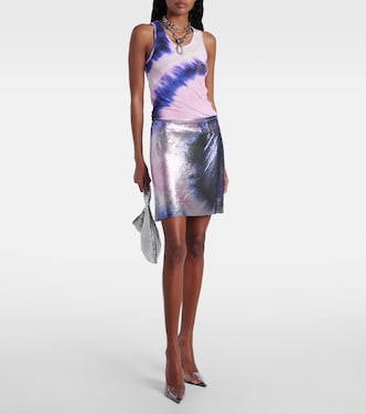 Tie-dye metallic miniskirt | Rabanne