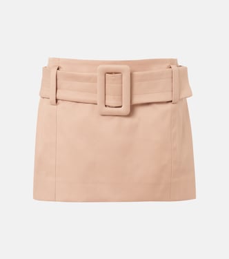Belted cotton twill miniskirt | Patou