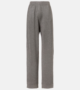 Pantaloni a gamba larga in lamé | Brunello Cucinelli