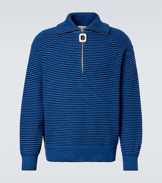 Jersey a rayas con cremallera parcial | JW Anderson