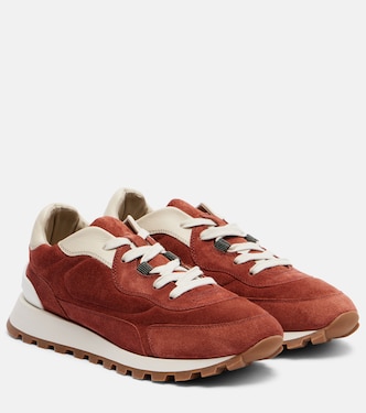 Sneakers Monili aus Veloursleder | Brunello Cucinelli