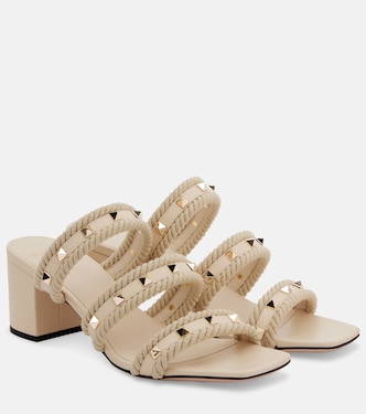 Mules Rockstud Torchon 60 en cuir | Valentino Garavani