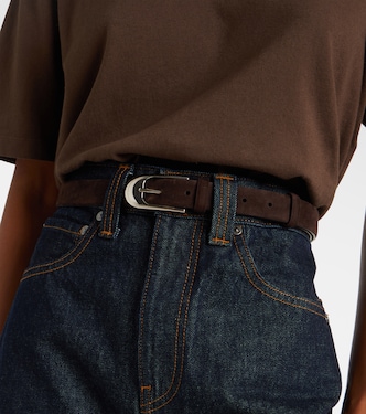 Ceinture Dome 2,5 cm en daim | Khaite