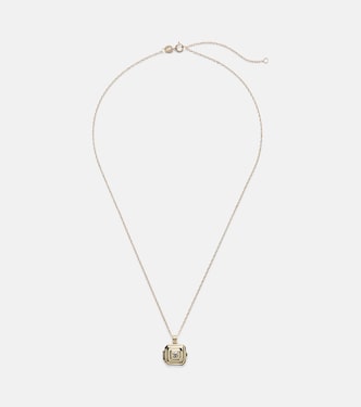 10kt gold locket necklace with diamonds | Stone and Strand