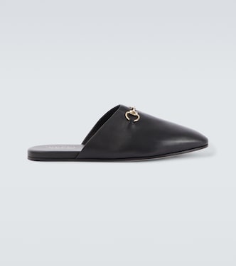 Horsebit leather mules | Gucci