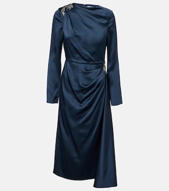 Crystal-embellished satin cady cocktail dress | Erdem