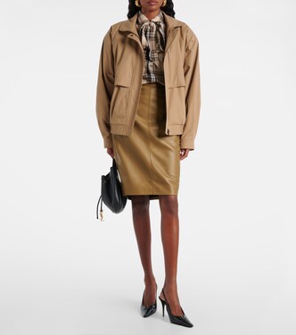 Falda tubo de piel | Saint Laurent