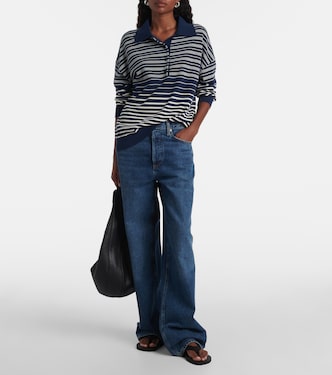 Harlow striped oversized polo sweater | Faithfull