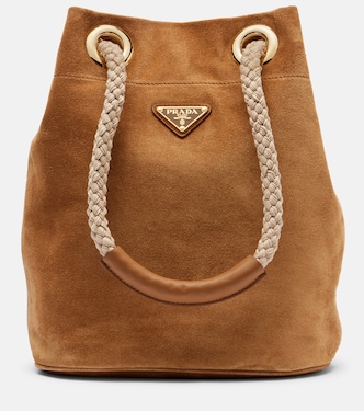 Prada Mariner Small suede bucket bag | Prada