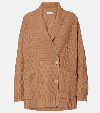 كارديغان من فرو الجمل بحبكة الوافل Mirca  | Max Mara
