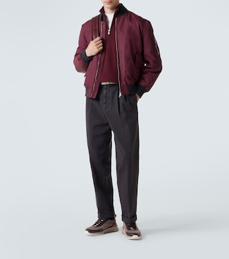 Zapatillas de ante con piel | Brunello Cucinelli