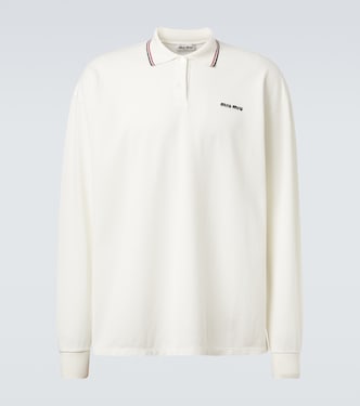 Cotton piqué polo shirt | Miu Miu