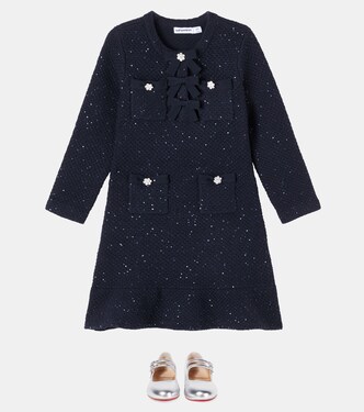 Bow-detail sequined dress | Self-Portrait Kids