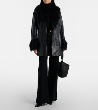 Sefa belted leather jacket | Nili Lotan