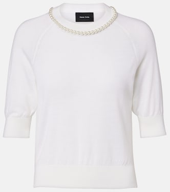 Embellished wool and silk top | Simone Rocha