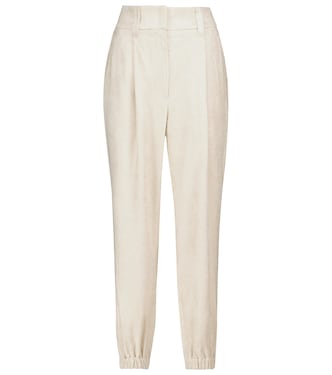 Pantaloni in velluto a coste a vita alta | Brunello Cucinelli
