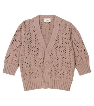 Baby - Cardigan in maglia FF | Fendi Kids