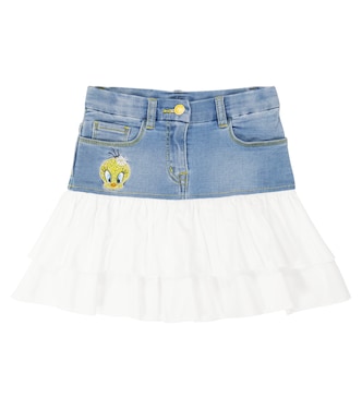 Jupe en jean à ornements | Monnalisa
