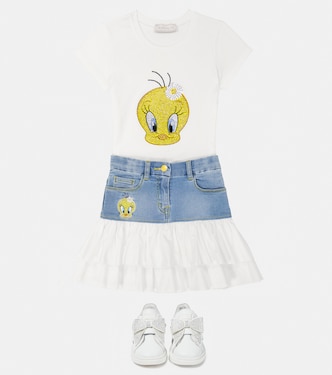 Verzierter Jeansrock | Monnalisa