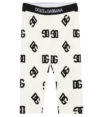 Bébé – Legging en coton mélangé à logo | Dolce&Gabbana Kids