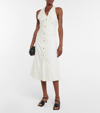 Abito midi in seersucker | Ganni