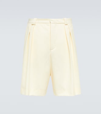 Shorts anchos de lana con tiro alto | King & Tuckfield