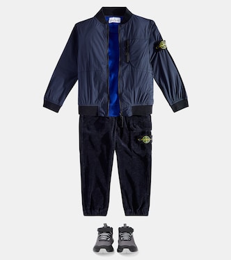 Zipped bomber jacket | Stone Island Junior