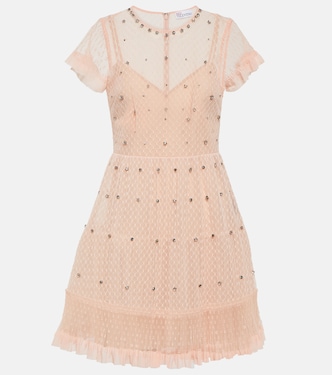 Embellished point d’esprit tulle minidress | REDValentino