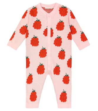Baby - Jumpsuit corta Raspberries in cotone e lana | Tinycottons