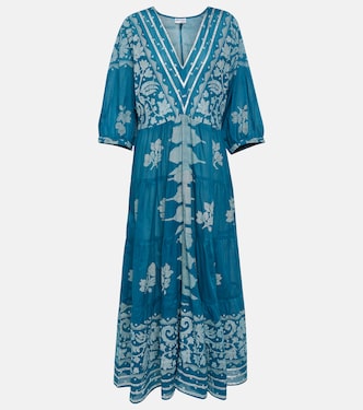 Dhaka printed cotton midi dress | Juliet Dunn