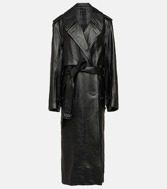 Trenchcoat Cocoon aus Leder | Balenciaga