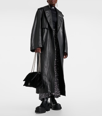 Trench Cocoon in pelle | Balenciaga