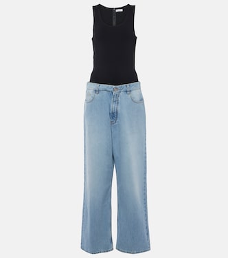Mono de denim y punto | Alaïa