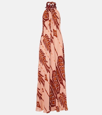 Bedruckte Robe aus Seide | Johanna Ortiz