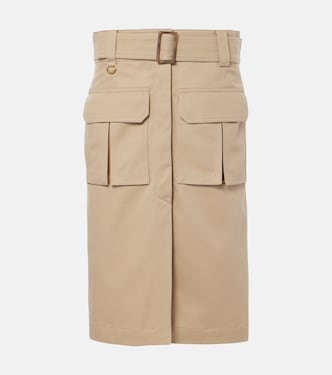 Midirock Saharienne aus Baumwoll-Gabardine | Chloé