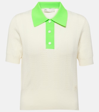 Polo de punto de algodón con pointelle  | Tory Sport