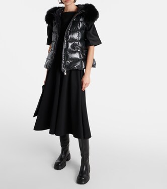 Daunenweste Anse mit Faux Fur | Moncler