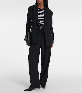High-rise wool-blend straight pants | Polo Ralph Lauren