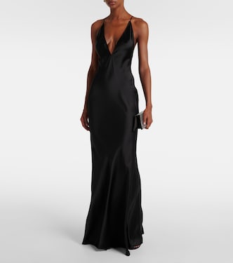Open-back satin gown | The New Arrivals Ilkyaz Ozel