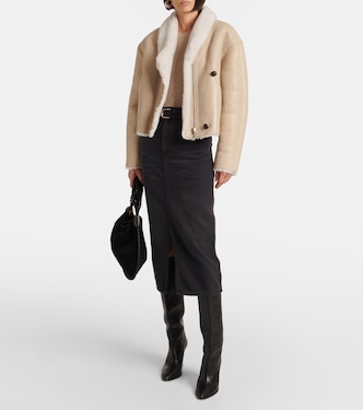 Chaqueta Eriana de piel con borrego | Isabel Marant