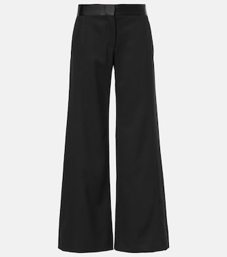 Side Panel wool-blend wide-leg pants | Victoria Beckham