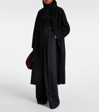 Weite High-Rise-Hose Fagus aus Wolle | Max Mara