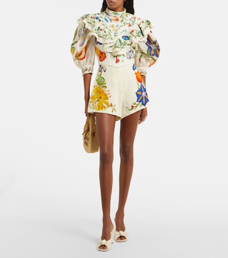 Short Flores à taille haute et fleurs | Alémais